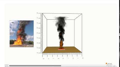 Radiation and smoke distribution in a large Ethanol Pool Fire.