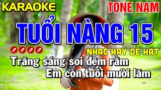 TUỔI NÀNG 15 Karaoke Nhạc Sống Tone Nam ( NHẠC HAY DỄ HÁT ) - Tình Trần Karaoke