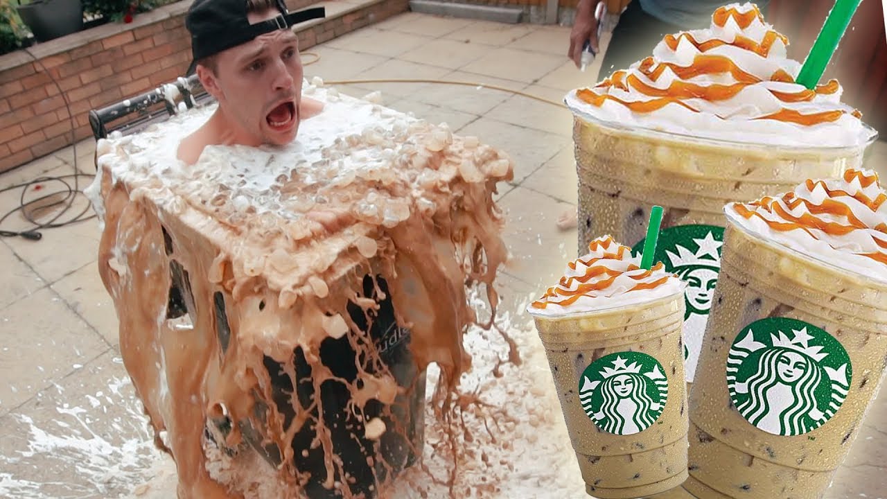 Diving Into A SUPER GIANT ICED COFFEE!