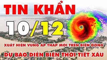 🆘 TIN KHẨN 10/12: Xuất hiện vùng áp thấp mới trên Biển Đông, dự báo diễn biến thời tiết xấu