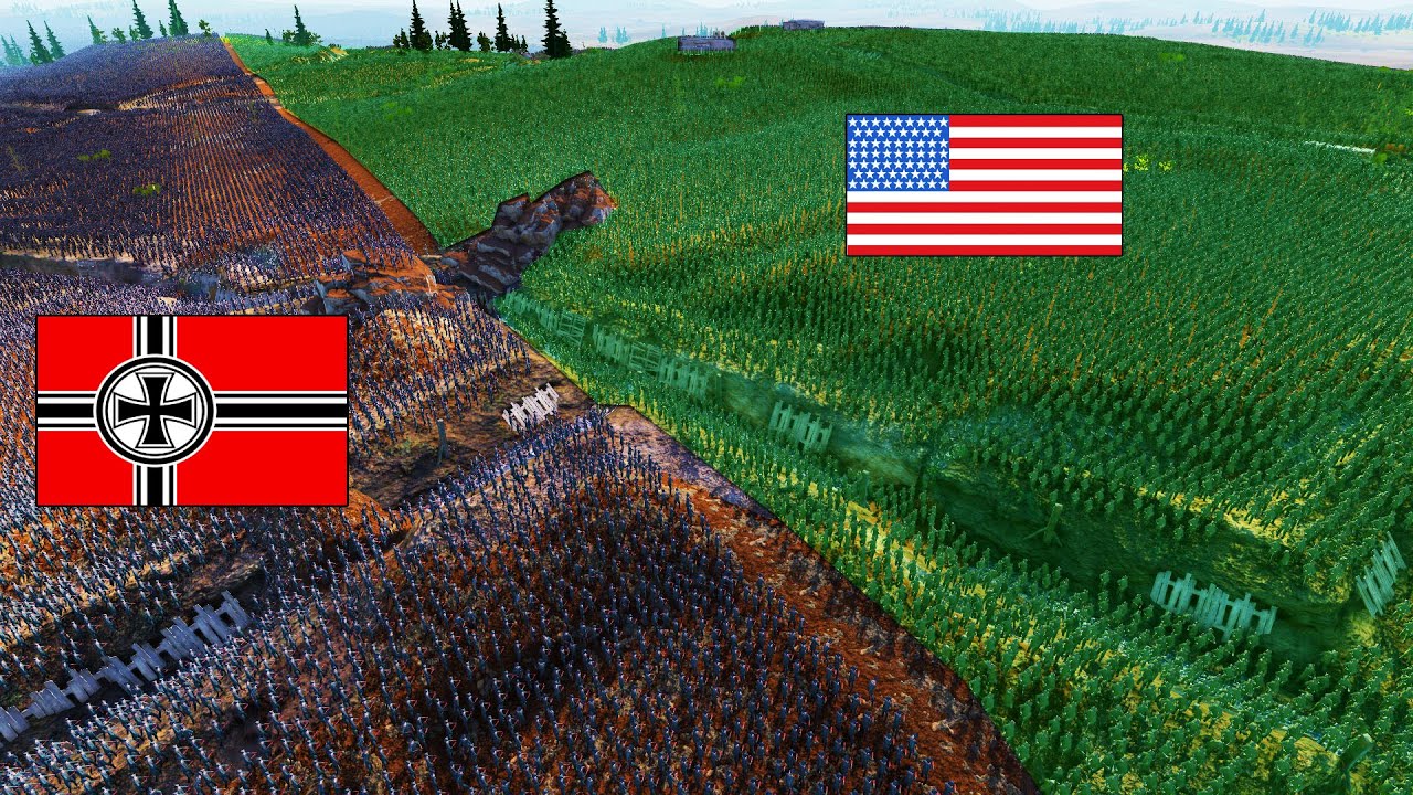 New 3 MILLION US Army VS 1 MILLION German Army! - Ultimate Epic Battle Simulator 2 UEBS 2
