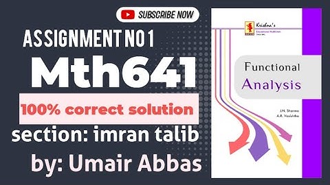 mth641 assignment no 1 correct solution fall 2023 ||mth641 assignment 1 section Dr. Imran talib||