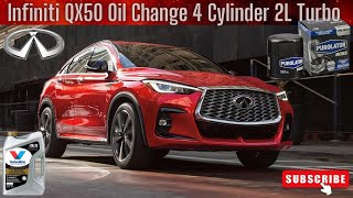 Infiniti QX50 QX55 4 Cylinder 2L Turbo Oil Change   Valvoline   Purolator