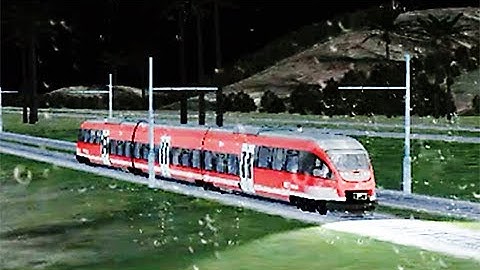 Train Sim - California Coast Using Bombardier Talent at Rainy Night - Simulasi Kereta Api