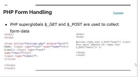 PHP Form Handling