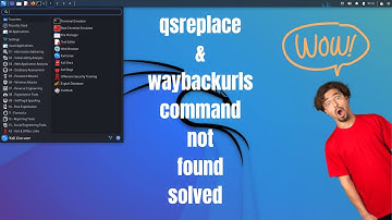 KALI LINUX 2022: HOW TO INSTALL QSREPLACE AND WAYBACKURLS