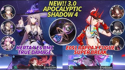 The Herta x E6 RMC True Damage & E0S1 Rappa x Fugue Super Break | NEW Apocalyptic Shadow 4