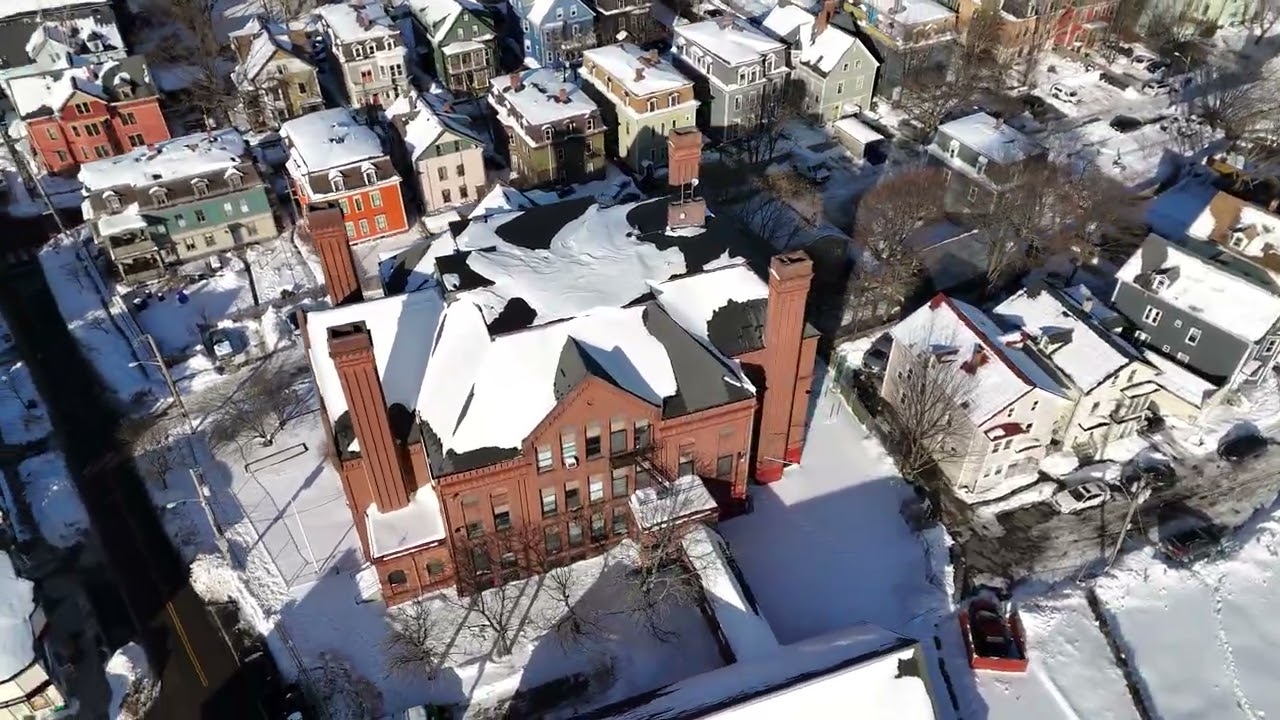 Drone cruise in Providence's West End after January 2026 snow storm