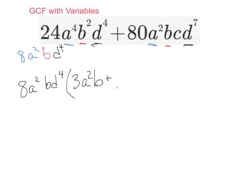 GCF with Variables