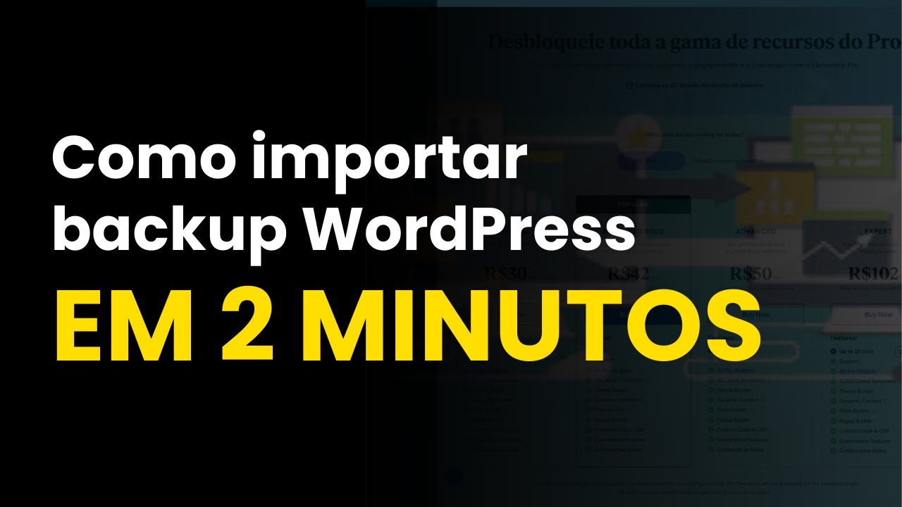 Como importar e restaurar um backup no WordPress