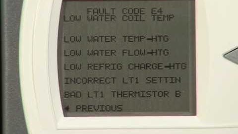 DXM2 Unit Fault Code 4 -  Low Water Temp