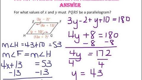 6-3: Proving a Quadrilateral Is a Parallelogram