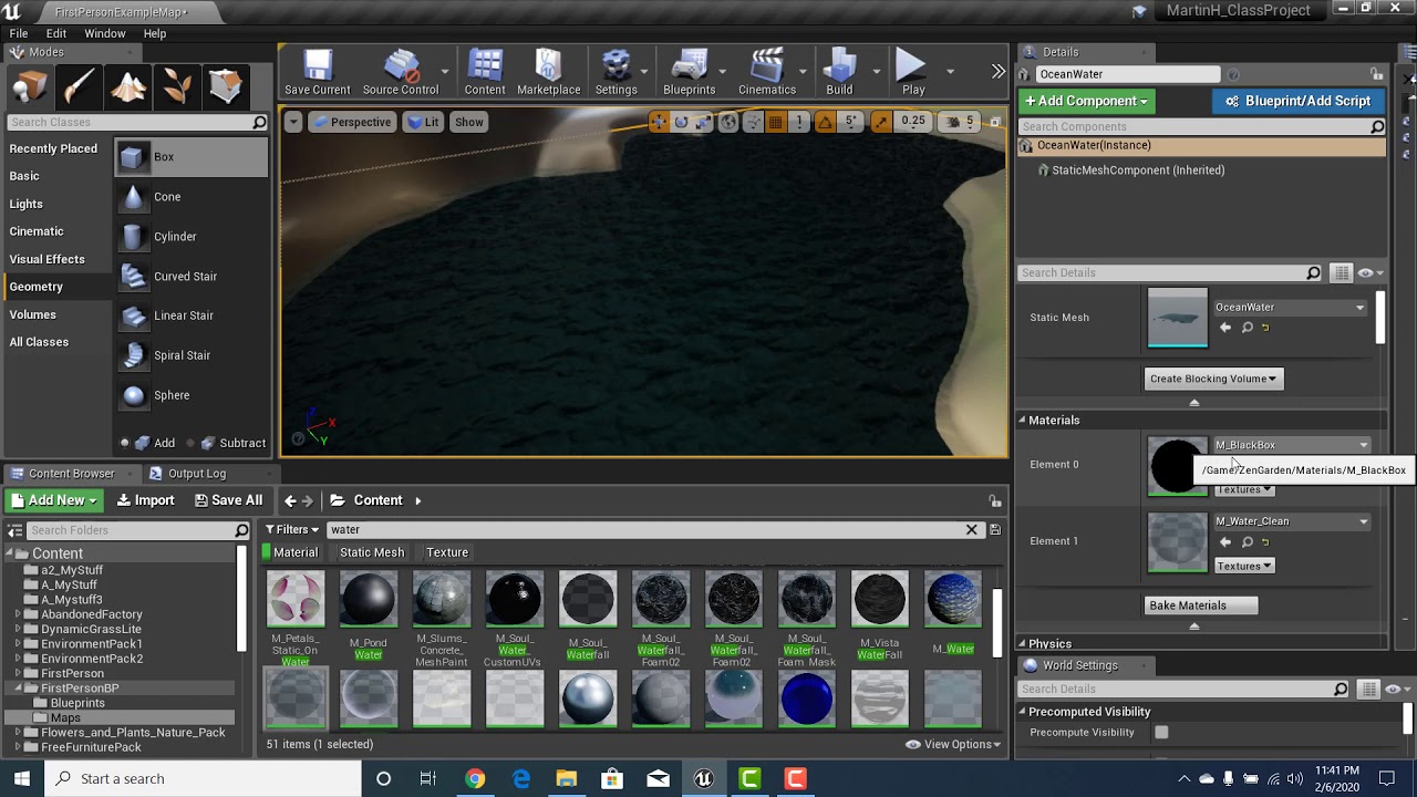 Project3f - Creating an Ocean Water Effect and Working with a Post ...