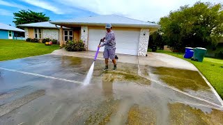 I SHOCKED a RANDOM homeowner when I PRESSURE WASHED her DIRTY DRIVEWAY for FREE!!!