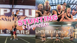 CHEER VLOG: stunting at the gym + Lady Jags practice