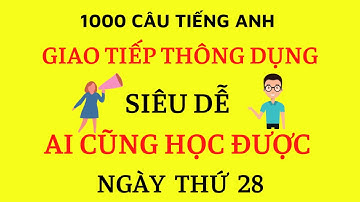 Học Tiếng Anh Giao Tiếp - 1000 Câu Thông Dụng Nhất - #28 [English For Life]
