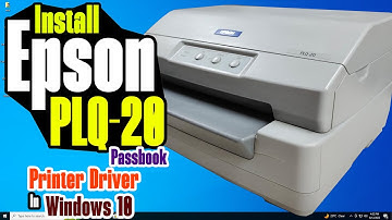 How to Install Epson PLQ-20 Passbook Printer Driver on Windows 10 | USB Setup for Banks & Offices!