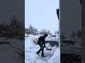Snow cleanup after a long day at work ❄️ #winter #snowfall #shorts #viral TheNSATfamily