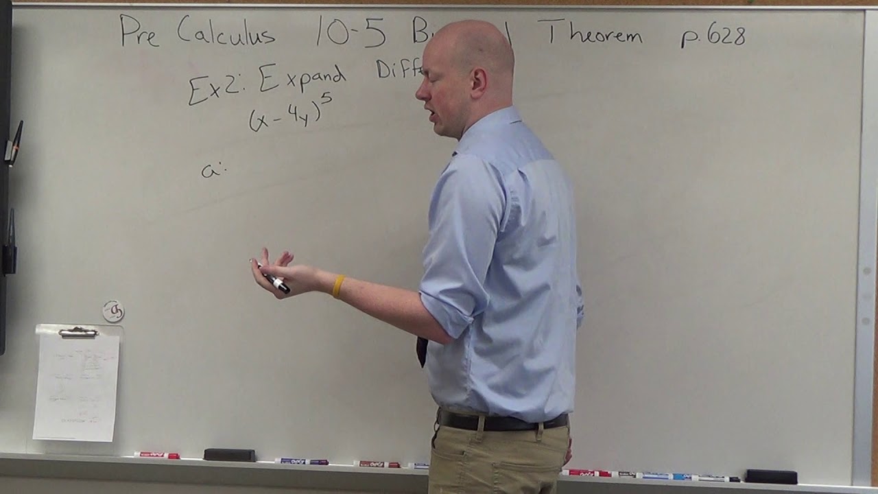 Pre Calculus 10-5 Binomial Theorem - YouTube