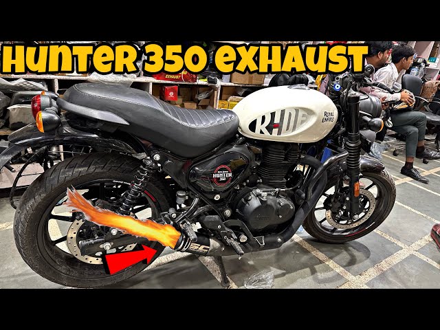 hunter 350 exhaust sound | hunter 350 exhaust change | Hunter best silencer 👌👌￼ class=