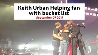 Keith Urban- Helping Fan With Bucket List (September 07 2018)