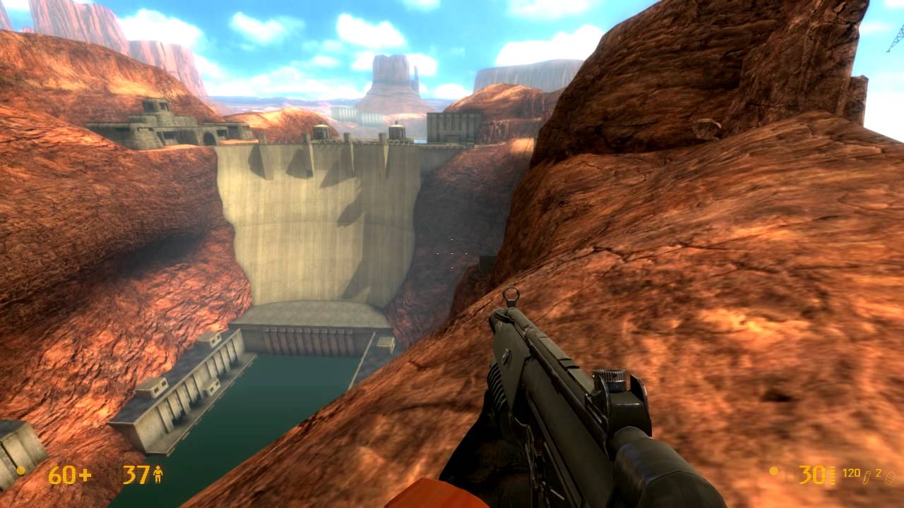 Спидран half life. Black Mesa surface tension dam. Black Mesa surface tension. Black Mesa source. Spas 12 Black Mesa.