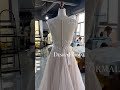 Pleated Plunging Neck Flower Lace Spring Summer Boho Bridal Gown #designer #weddingdress