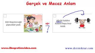 4. Sınıf Gerçek ve Mecaz Anlam Konu Anlatımı