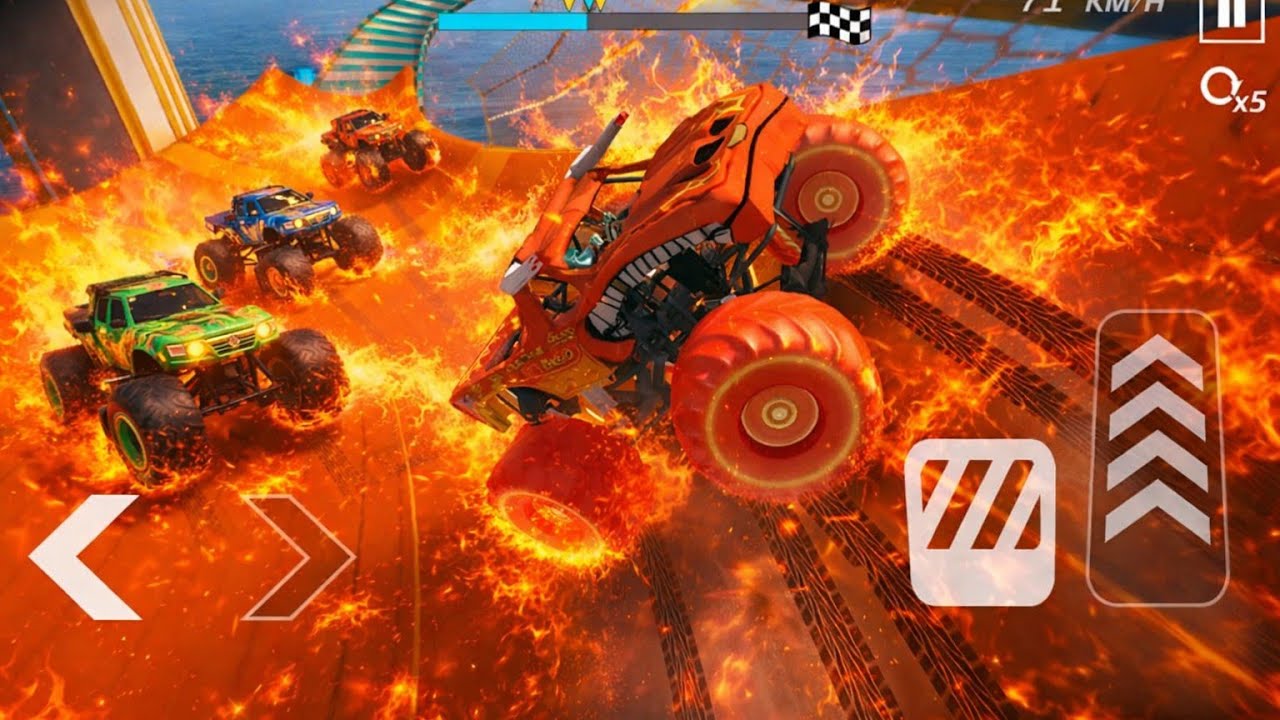 😱Monster Truck Mega Ramp Par Sabse Khatarnak Stunt | Impossible Track Gameplay 😍 The Zentler Boy