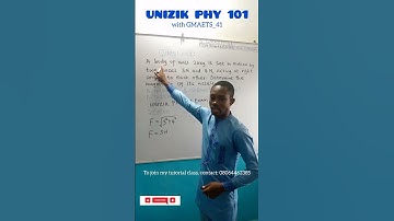 GMAETS_41 TNA: Finding Acceleration of A Body– Dynamics Motion– PHY 101 Past Question