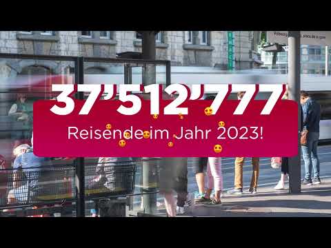 Frequentierung 2023 - Rekordergebnis: 37,5 Millionen Reisende