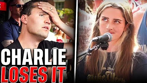 "Please Shut Up I Am Talking" Girl Gets Triggered by Charlie Kirk