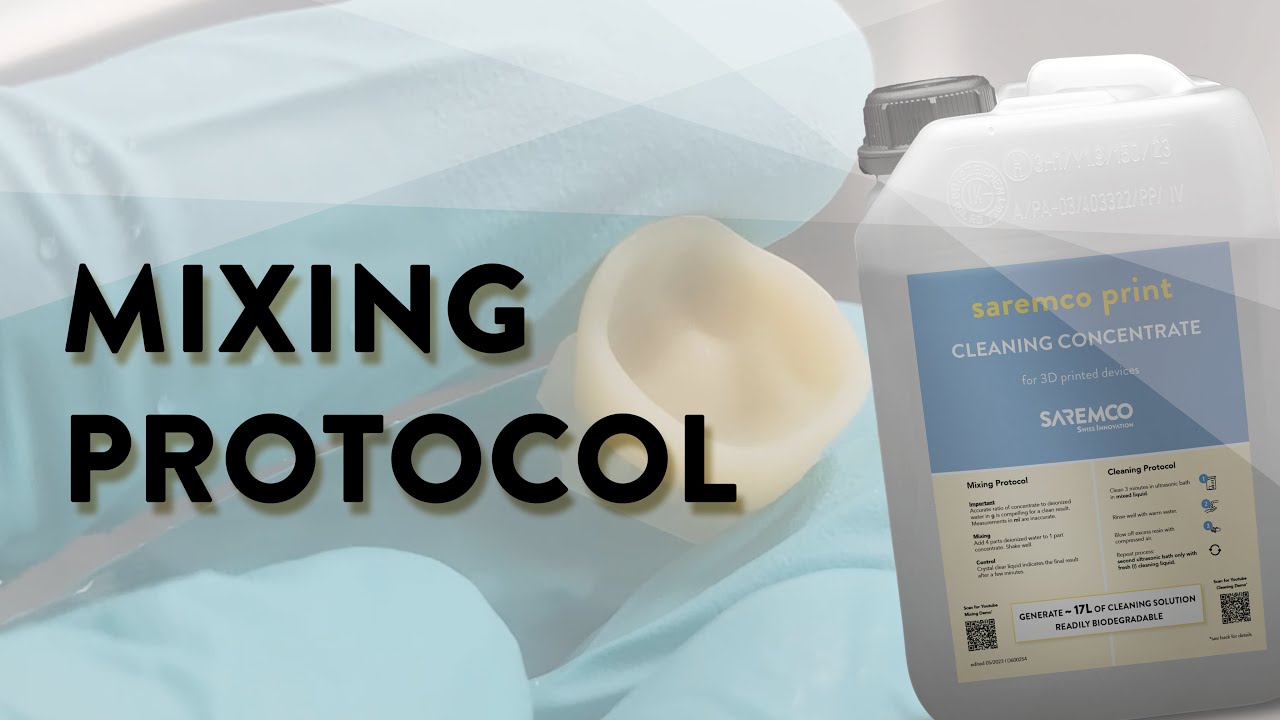 Mixing Protocol saremco print CLEANING CONCENTRATE ✅SAREMCO Dental