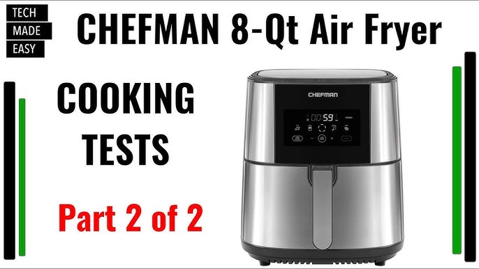 Chefman 8-Qt. TurboFry Stainless Steel Air Fryer with Basket Divider