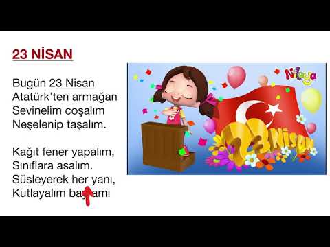 23 NİSAN ŞİİRLERİ (1.Sınıf için Kısa Kolay 2 Kıtalık)