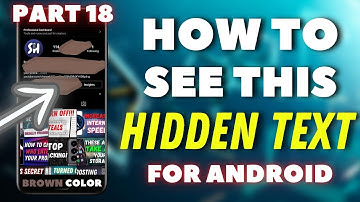 How to See Hidden White Text Painted with Brown Color on Android/IPhone? | Unhide painted text