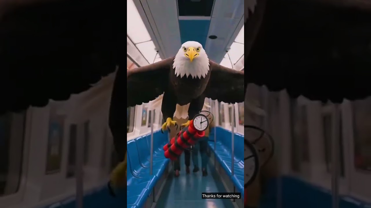 The eagle saved the life of people in the train 😭