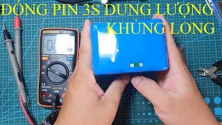 Đóng khối pin 3s 12v - 18650 dung lượng lớn