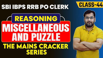 IBPS RRB PO MAINS Cracker Reasoning Puzzle | Miscellaneous | Crack All Exam by Rohit Sir