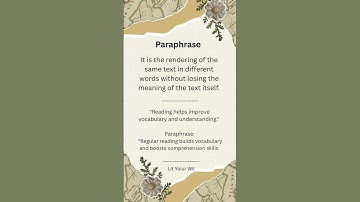 Define Paraphrase | Example and Meaning of Paraphrase