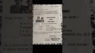 Surat Undangan Pernikahan Yang Di Selenggarakan Pada Hari Minggu  Tgl 20 Mei 1979 musik