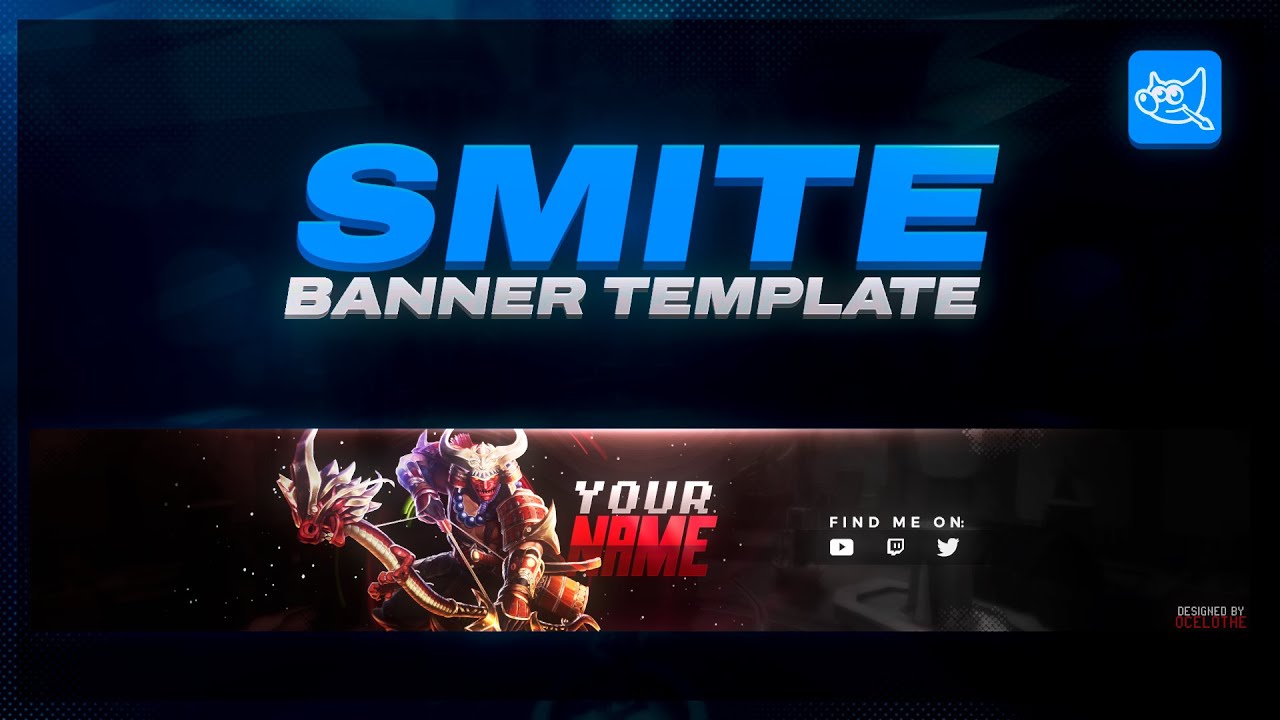 Image 2 for Gimp Youtube Banner Template