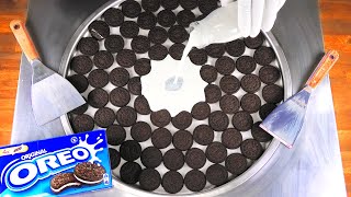 Massive OREO Ice Cream Rolls | how to make rolled fried Ice Cream with lots of Oreo Cookies | ASMR