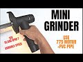 Creative DIY Mini Angle Grinder use 775  dc motor and PVC pipe.Batteries 12V 14.500 Grinding Machine