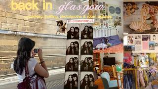 back in glasgow | thrifting, photobooths & room updates 🍻 glasgow_diaries