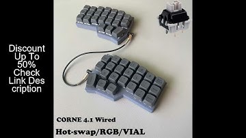 Corne V4.1 Split Ergonomics Hot-swappable MX Mechanical Keyboard Wired South RGB VIAL fully rogramma