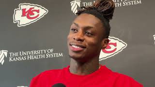 Chiefs WR Xavier Worthy Rookie Minicamp Press Conference May 4, 2024