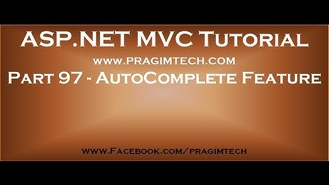 Part 97   Implement autocomplete textbox functionality in mvc