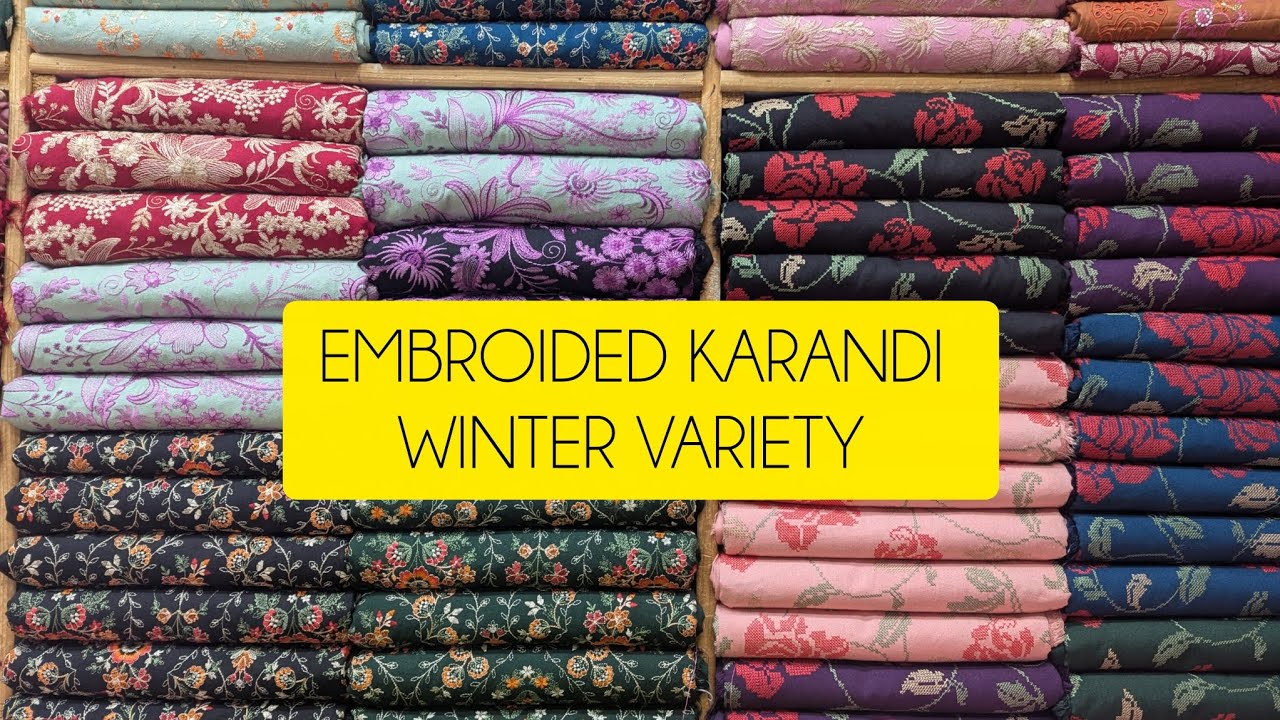 💕💕 Premium Quality KARANDI Embroided all-over 3pc suits 💕 ||  Winter Designs with Chiffon dupatta |
