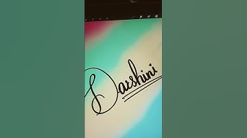 DARSHINI name signature on procreate comment your name #trending #calligraphy #art #shorts